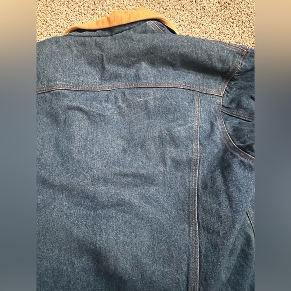 WRANGLER HERO SHERPA LINED WESTERN COWBOY TRUCKER DENIM JEAN JACKET Sz Mens XL - Picture 12 of 13